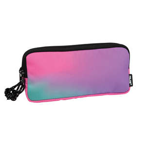 Storage: Milan Pencil Case Rectangular 3 Zip Sunset Series Pink