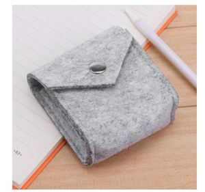 Storage: Felt Cloth Mini Storage Bag for USB Data Plug/Cable/Earphones