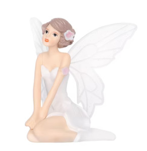 Fairies: Garden Fairy - White Plastic Angel