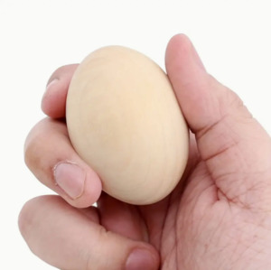 Wooden Items Paint Craft: Easter Wooden Egg (1pc)