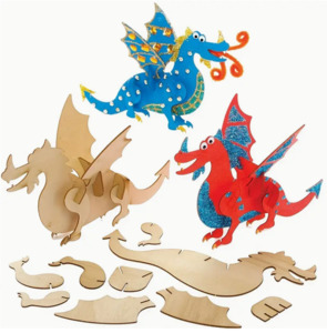 Composite Board Wooden Dragon Craft Kit (1pcs)