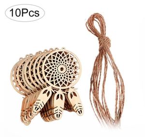 Wooden Items Paint Craft: Wooden Dream Catcher Feather (10pcs)