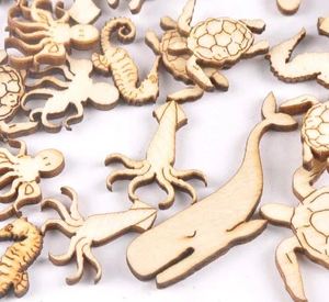 Wooden Items Paint Craft: Ocean Animal Wooden Deep (20pcs)