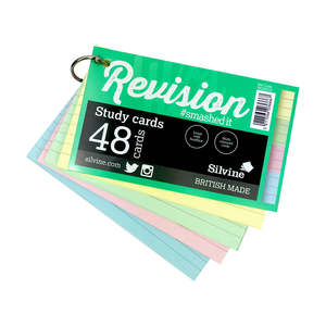 System And Revision Cards: Luxpad Revision Study Cards 5x3 Ruled Assorted Colours with Binding Ring