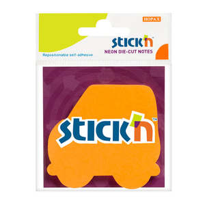 System And Revision Cards: Stick'n Die Cut Notes Car 70x70mm 50 Sheets (1pc)