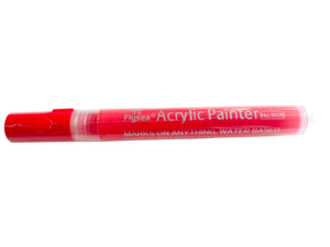 Acrylic Paint RED Pen - Normal tip use on rocks, fabric etc..