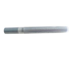 Individual Acrylic Pens: Acrylic Paint GREY Pen - Normal tip use on rocks, fabric etc..