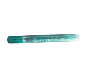 Individual Acrylic Pens: Acrylic Paint CYAN BLUE Pen - Normal tip use on rocks, fabric etc..