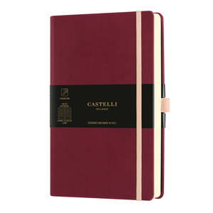 Best Bargins: Castelli Notebook Aquarella A5 Ruled Black Cherry