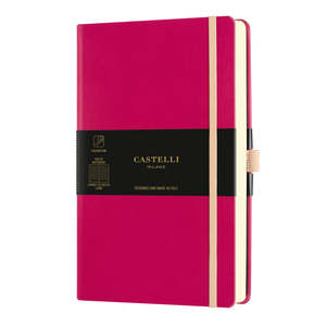 Castelli Notebook Aquarella A5 Ruled Amaranth