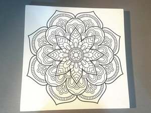 Paint Canvas: Printed Canvas (Square Mandala)