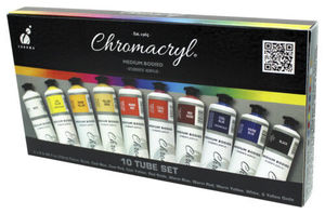 Chromacryl Acrylic Paint Student 10 X 75ml Set
