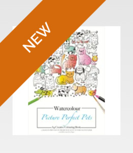 Jasart Watercolour Colouring Book A4 Perfect Pets