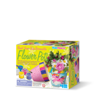 School Holiday Fun: 4M Paint Your Own Flower Pots