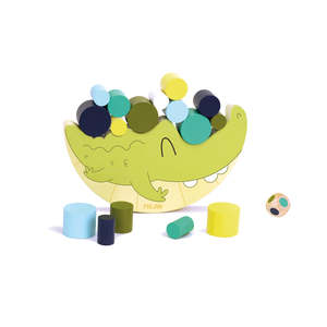 Games Puzzles: Milan Wooden Educational Toy Coco Balance Crocodile
