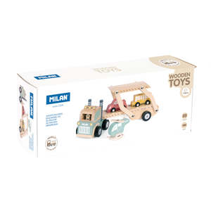 Milan Wooden Educational Wheels on the Road Vehicle Transporter