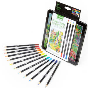 Marker Pens: Crayola Signature Blend & Shade Colored Pencils 24 Pieces