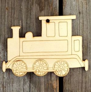 Wooden Comic Train Craft (1pc)