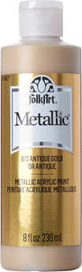 Folk Art Metallic Acrylic Paint 236ml - Antique Gold