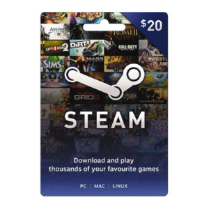 Digital Gift Card: Steam $20 NZD - Digital Processing Fee Included