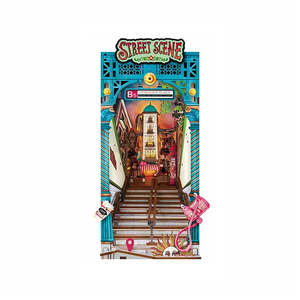 Robotime Rolife Street Scene DIY Book Nook Shelf Insert Kit TGB13