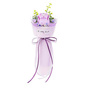 Rokr: Robotime ROKR Purple Rose DIY Bouquet 3D Puzzle AF021
