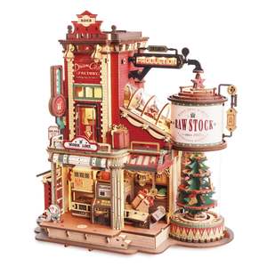 Rokr: Robotime ROKR Christmas Dream Gift Factory Wooden Music Box EAB01 (Back Order)