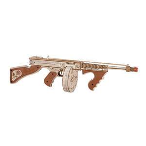 Rokr: Robotime ROKR Thompson Submachine Toy Gun 3D Wooden Puzzle LQB01