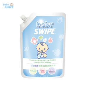 babySWIPE The Concentrate Milk Bottle and Fruit Cleanser 1000ml - Pouch Pack