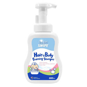 babySWIPE Hair & Body Foaming Shampoo 400ml