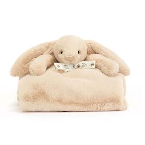 JELLYCAT BASHFUL LUXE BUNNY WILLOW BLANKIE BEIGE 9X70X56CM