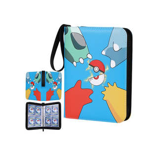 Trading Card Binder - Pokemon Paw Print Power Burst Blue (4-Pocket)