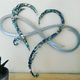 Silver Paua Infinity Heart