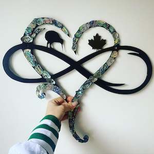 Paua Collection: Canadian / Kiwi Infinity Heart