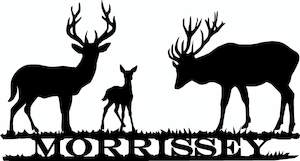 Hunting Fishing: Personalised Deer Sign