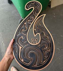 Kiwiana Art: 21st Version 3D Multi Layered Koru Fish Hook