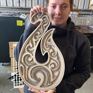 Kiwiana Art: 3D Multi Layered Koru Fish Hook