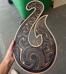 Kiwiana Art: 21st Version 3D Multi Layered Koru Fish Hook