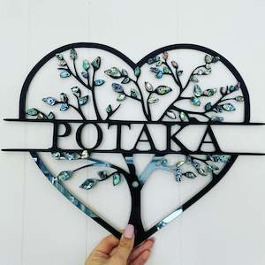 Paua Art Collection: Paua Monogram Tree of Life