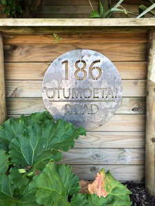 Custom Signs Address House Numbers: Address Sign - Circular