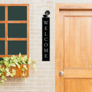 Sayings Slogans: Vertical Welcome Fantail / Kiwi