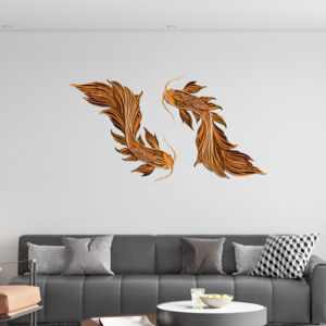 Boxing 2024: 3D Layered Wooden Koi Fish
