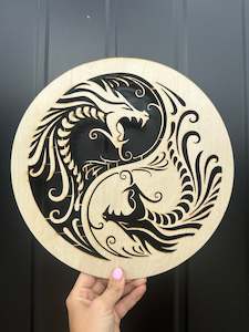 Wood Collection: Wooden Dragon Yin Yang