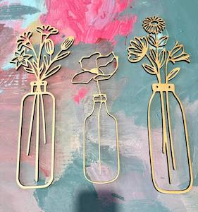 Wood Collection: Wooden Floral Vase Set of 3