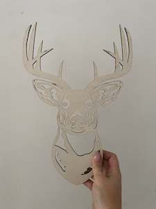 Wood Collection: Wooden Deer Head