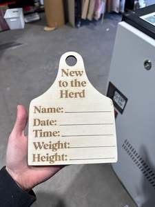 Nursery Decor: New to the Herd – Birth Announcement Plaque