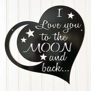 Celebrations Love Metal Wall Art: I Love You To The Moon & Back