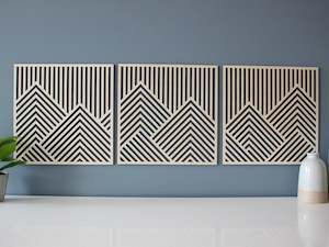 Monograms Signage: Wooden Mountain Trio