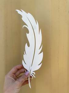 Wood Collection: Wooden White Feather