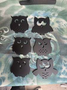 Acrylic Outdoor Owls – Set of 6